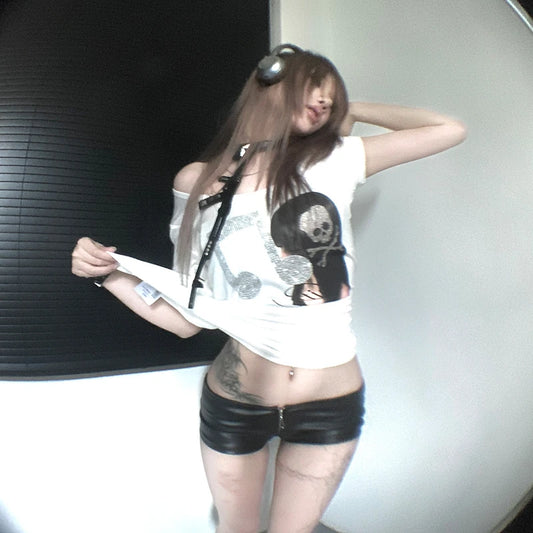 Chic Dollette Skull Musical Short Sleeve Tee