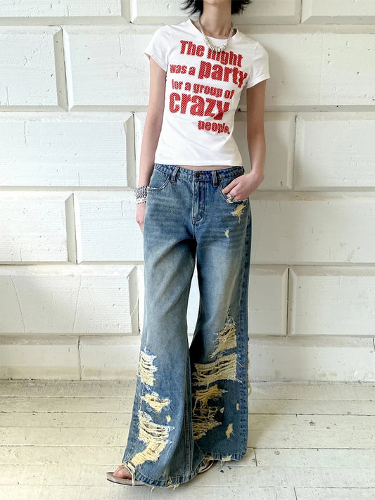 T-shirt femme Chic Dollette imprimé lettres, manches courtes, haut d'été, vêtements années 2000, t-shirts graphiques, mode coréenne, streetwear