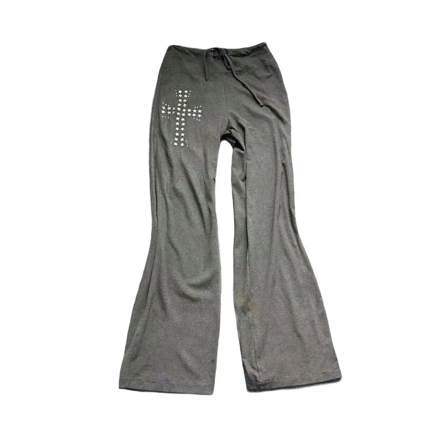 Chic Dollette Einfarbige graue Hose mit elastischem Bund für Damen, koreanische Mode, Jogginghose für Damen, Hose, weiblich, weich, chic