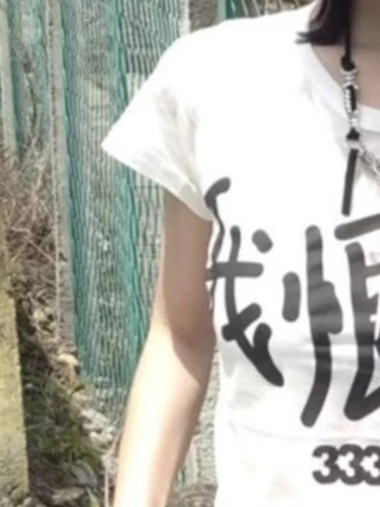Chic Dollette 2026 Summer Streetwear Punk Casual Tees Women Streetwear Grunge Bodycon Tshirts
