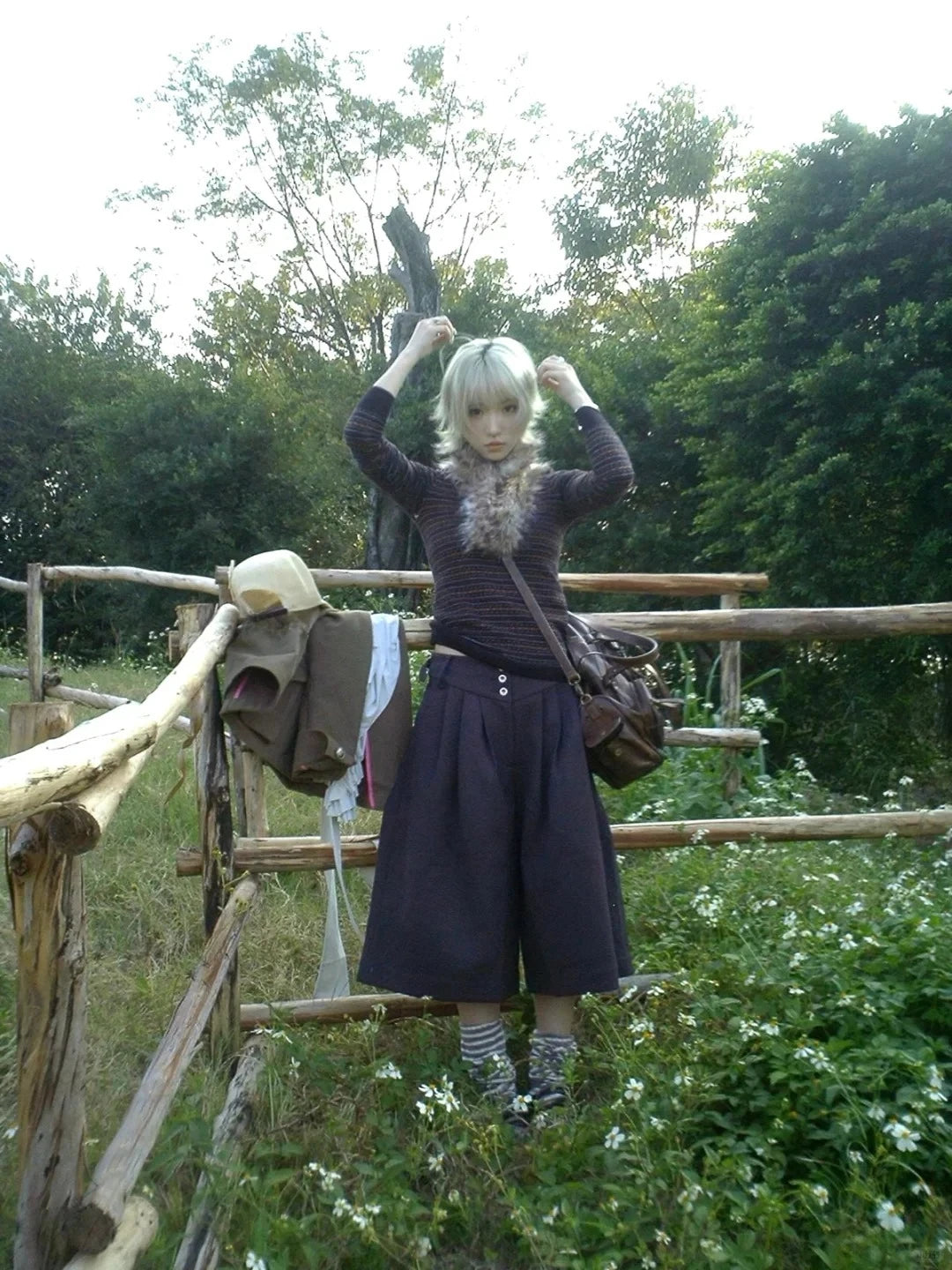 Chandail Chic Dollette à Manches Longues Rayé Pulls Grunge Japonais Années 2000 Haut Streetwear E-girls Tricot Mince