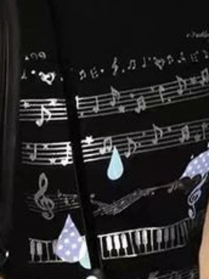 Chic Dollette Black Musical Orchestra T-Vintage Grunge Tshirts