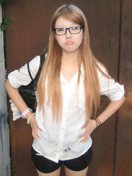 Chemisier blanc et chemise à manches courtes Chic Dollette Style Coréen avec poche, top vintage japonais, chemises décontractées slim années 2000