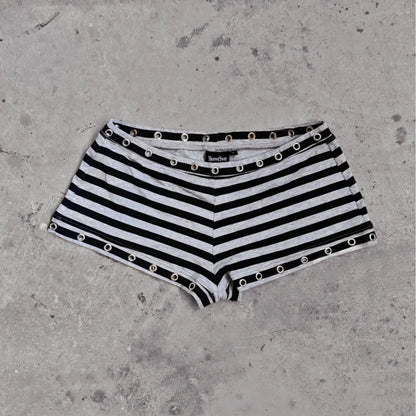 Chic Dollette  Gothic Punk Metal Circle Decorative Shorts Harajuku Sexy Super Short Summer Spice Girls Kawaii Women's