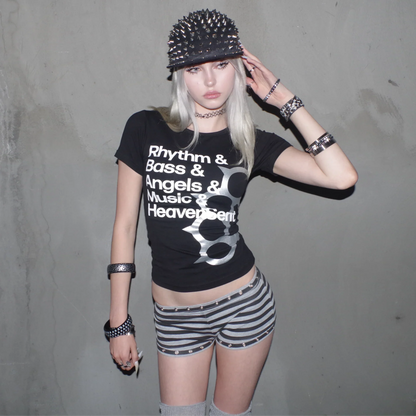 Chic Dollette  Gothic Punk Metal Circle Decorative Shorts Harajuku Sexy Super Short Summer Spice Girls Kawaii Women's