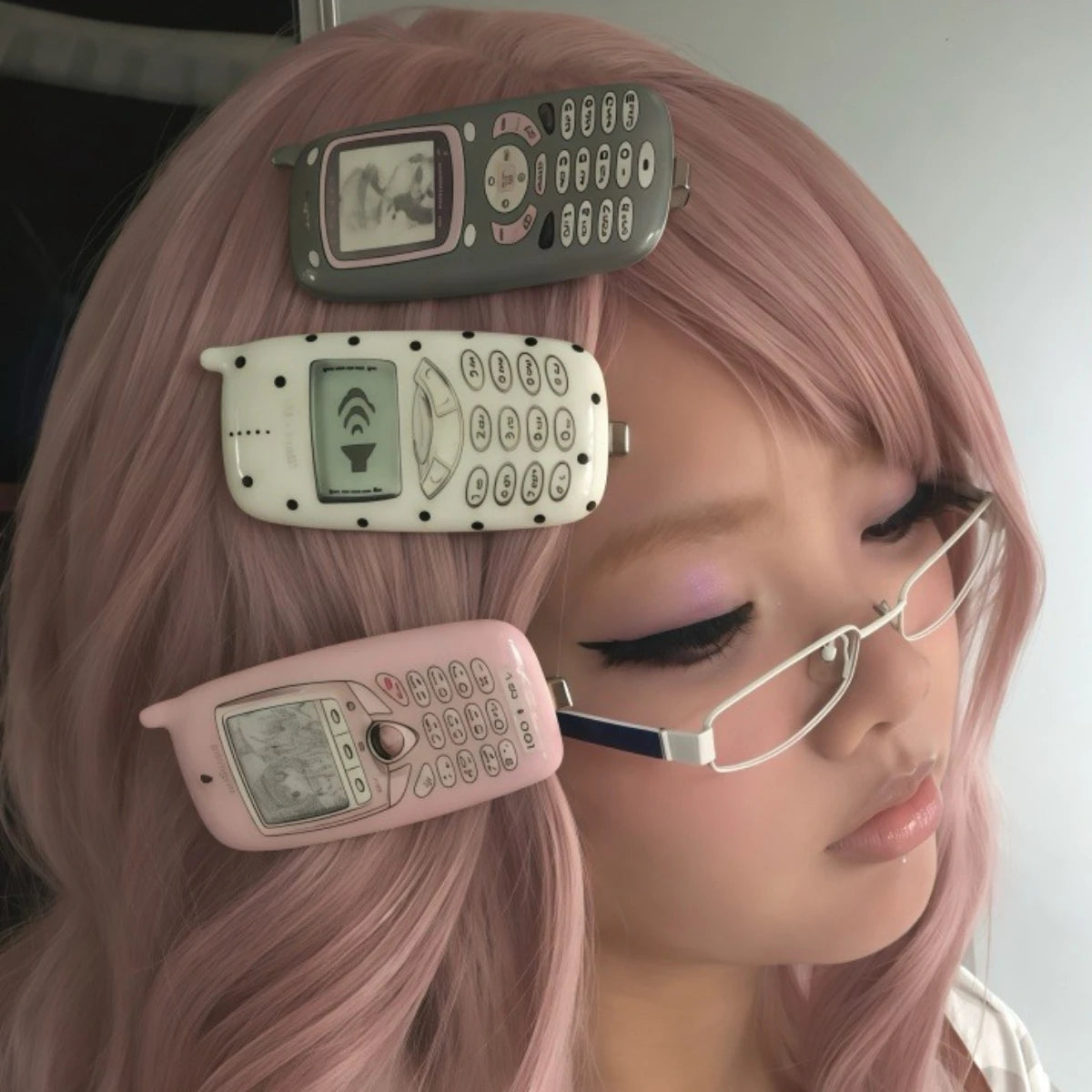 Chic Dollette Punk Mobile Phone Hair Clip