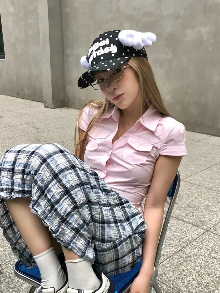 Chic Dollette Pink Short Blouse