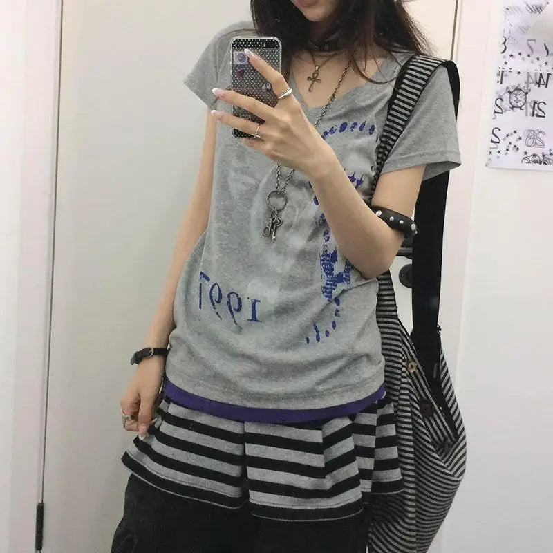 Chic Dollette Short Sleeve Vintage Top