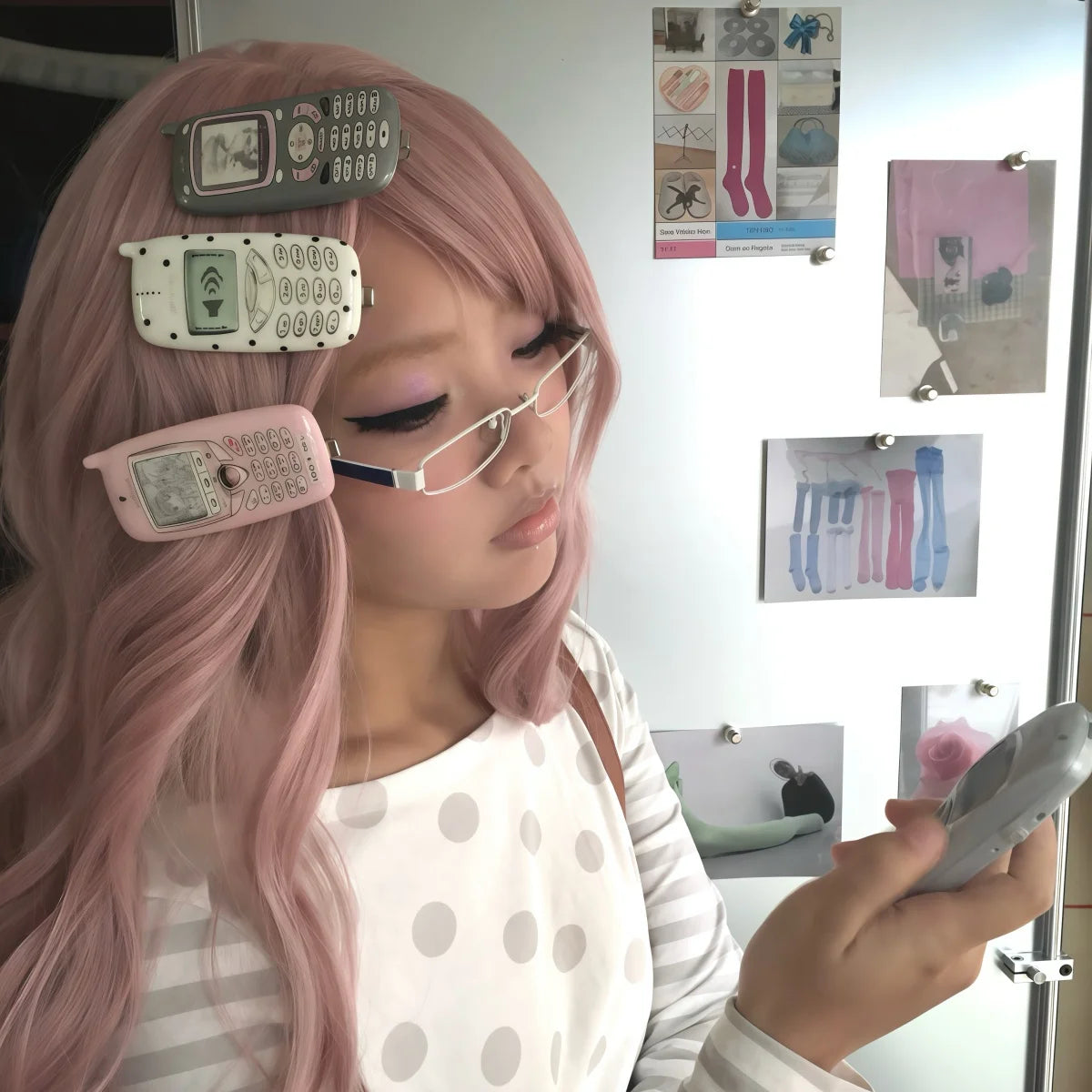 Chic Dollette Punk Mobile Phone Hair Clip