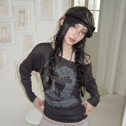 Chic Dollette Rivet Punk Leather Beret