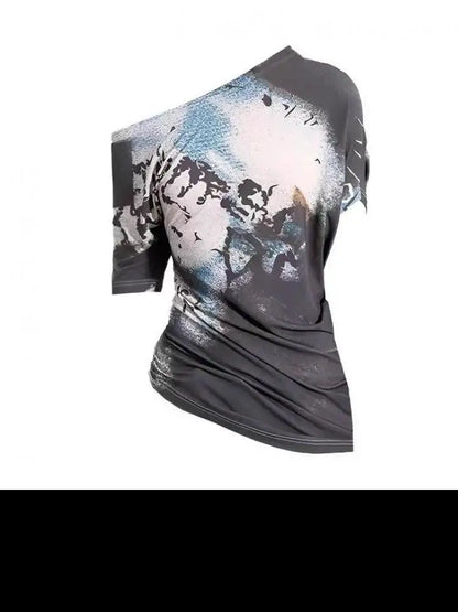 Chic Dollette Hotsweet schulterfreies T-Shirt Kleidung Kurzarm Koreanische Mode T-Shirts Damen Kleidung Sommer Top 2000er