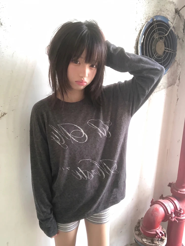 Chic Dollette Loose Casual Long Sleeve Tee