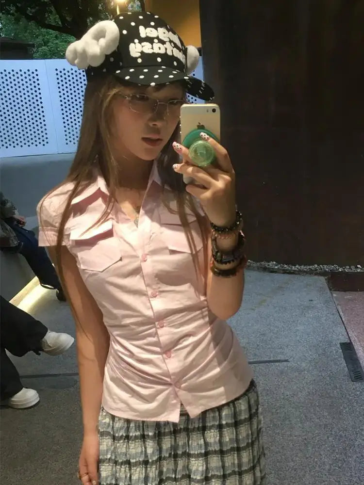 Chic Dollette Pink Short Blouse