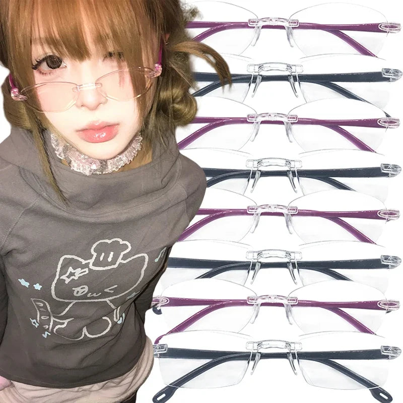 Chic Dollette Pink Small Frame Oval Glasses