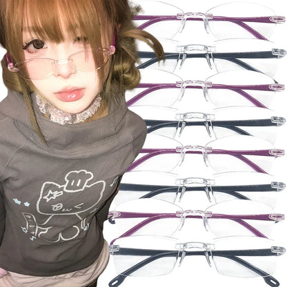 Chic Dollette Pink Small Frame Oval Glasses