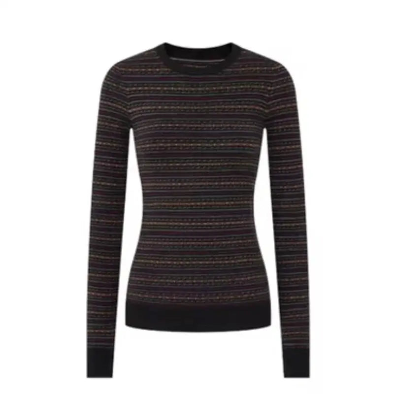 Chandail Chic Dollette à Manches Longues Rayé Pulls Grunge Japonais Années 2000 Haut Streetwear E-girls Tricot Mince
