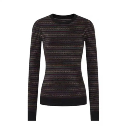 Chandail Chic Dollette à Manches Longues Rayé Pulls Grunge Japonais Années 2000 Haut Streetwear E-girls Tricot Mince