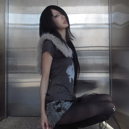 Chic Dollette Short Sleeve Vintage Gothic Tee