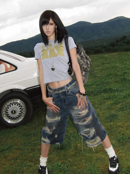Chic Dollette Bubble Letter Tee Short Sleeve T-shirt