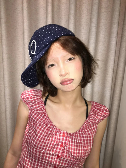 Chic Dollette Japanese Plaid Shirt Women Short Sleeve Slim Blouse And Shirt American Retro 90s Crop Tops Streetwear Vintage Tops