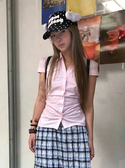 Chic Dollette Pink Short Blouse