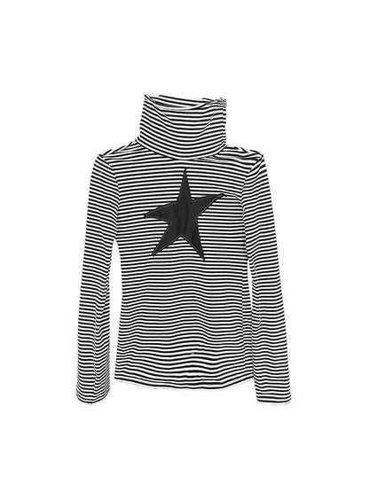 Chic Dollette Vintage Gestreifte Grafik T-Shirts Langarm Herbst Top Koreanische Mode T-Shirts Damen Kleidung 2000er Jahre Kleidung T-Shirt