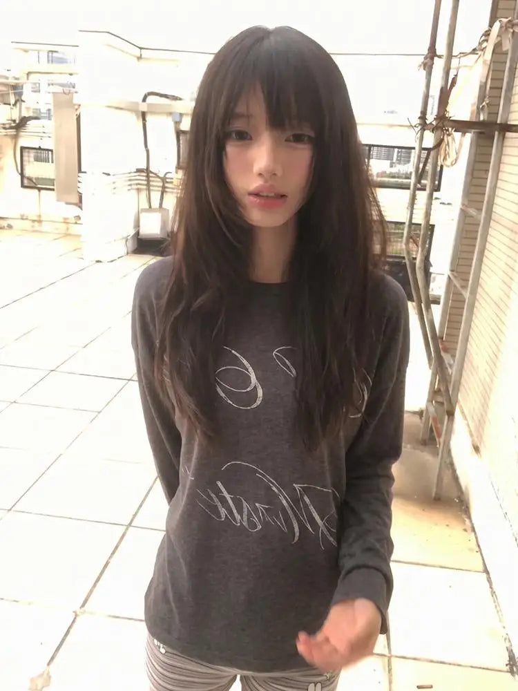 Chic Dollette Loose Casual Long Sleeve Tee