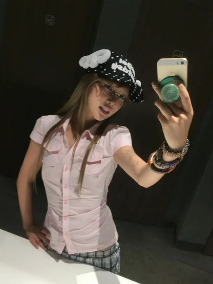 Chic Dollette Pink Short Blouse