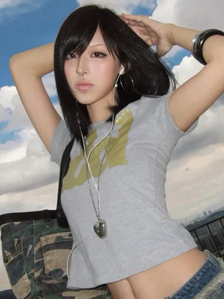 Chic Dollette Bubble Letter Tee Short Sleeve T-shirt