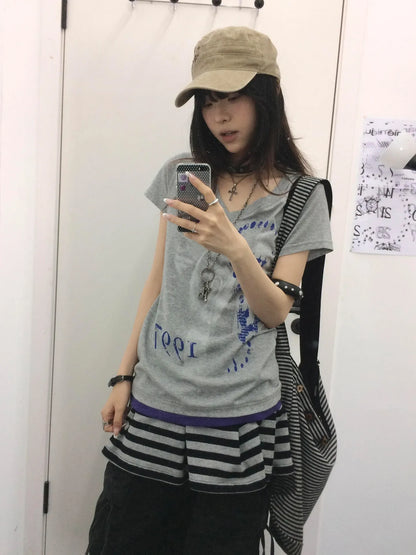 Chic Dollette Short Sleeve Vintage Top