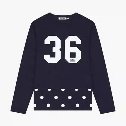 Schicke Dollette Streetwear Patchwork Tupfen Grafik T-Shirts Damen Kleidung Langarm Korean Fashion Tees Weibliche Kleidung 2000er Jahre Chic