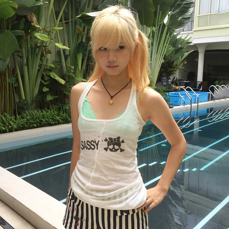 Chic Dollette White See Through Tank