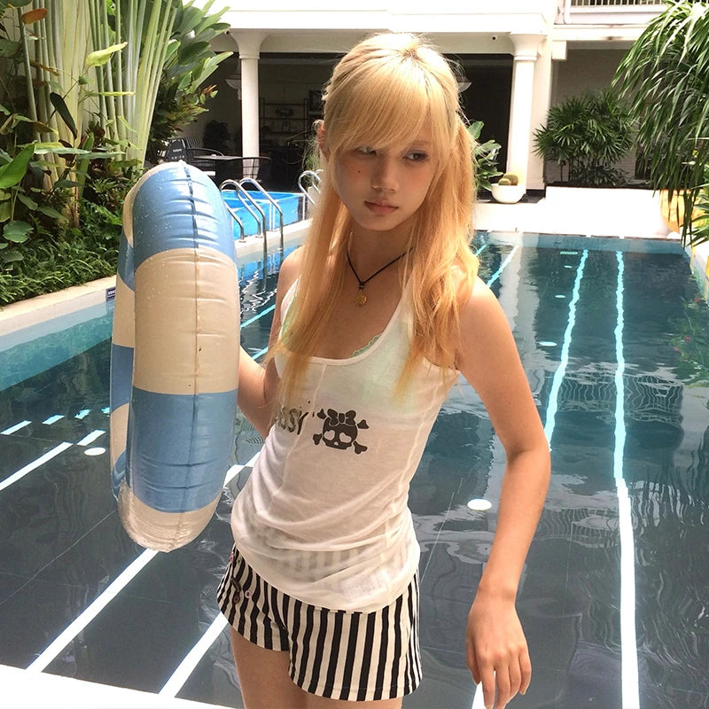 Chic Dollette White See Through Tank