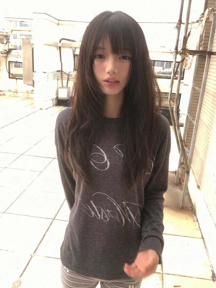 Chic Dollette Loose Casual Long Sleeve Tee