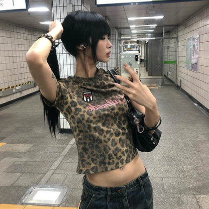 Chic Dollette Leopard Print Short Sleeve